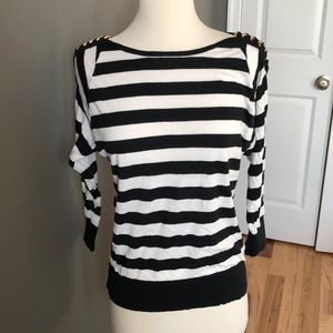 NWOT striped Michael Kors sweater with chains
